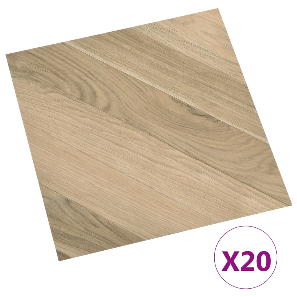 Plataformas de solo auto -adesivas 20 unidades PVC Brown Stripes 1,86 m²