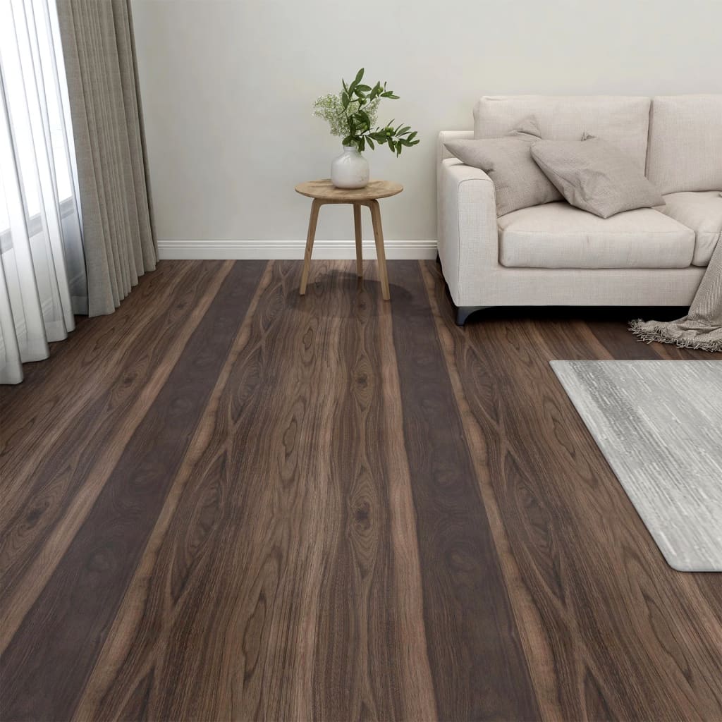 Plataformas de solo auto -adesivas 20 UDs PVC Brown escuro 1,86 m²