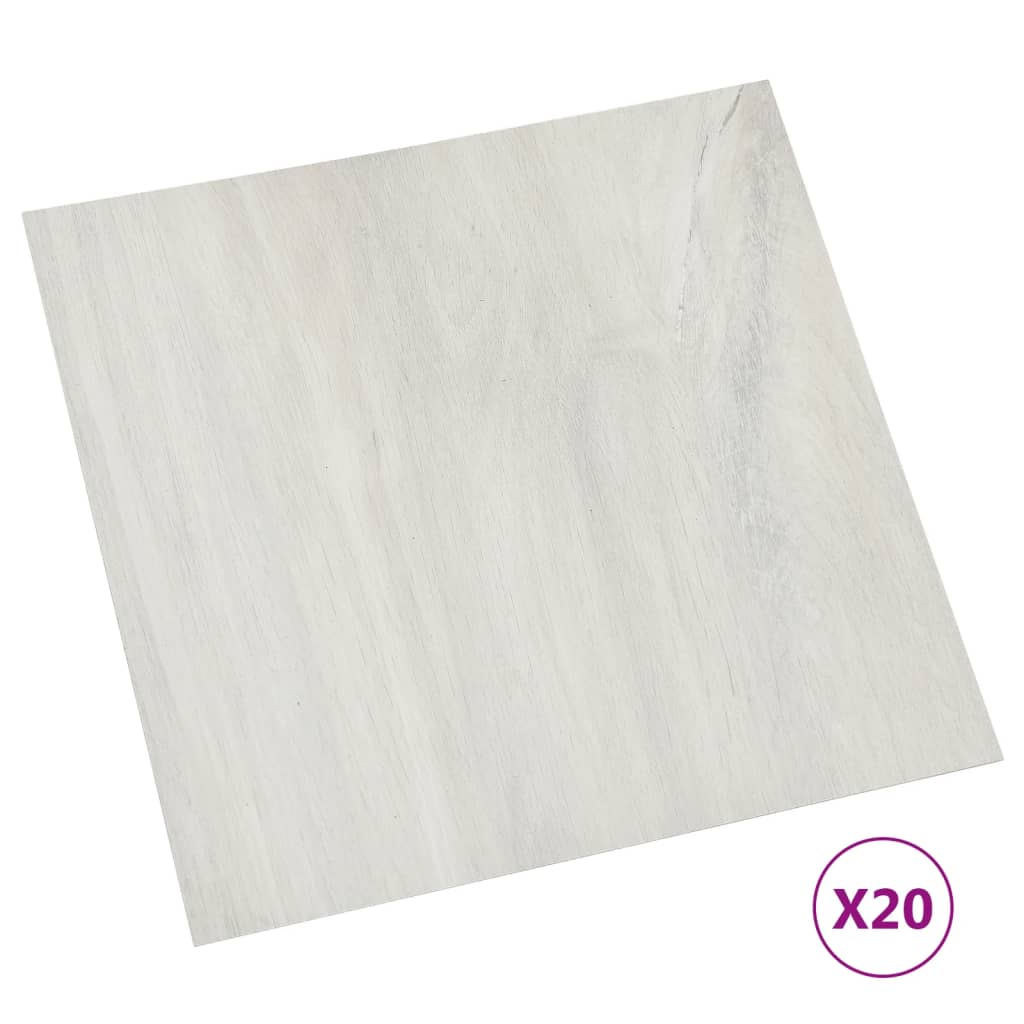 Tarimas de suelo autoadhesivas 20 uds PVC crema 1,86 m²