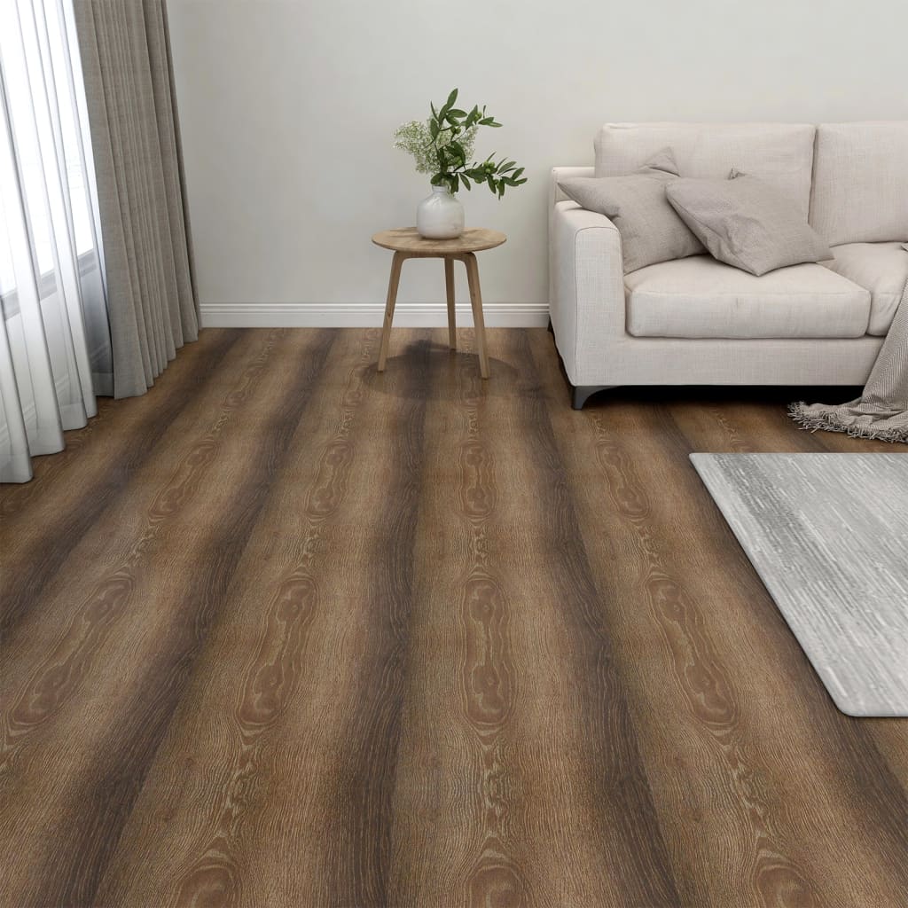 Plataformas de solo auto -adesivo 20 unidades PVC Brown 1,86 m²