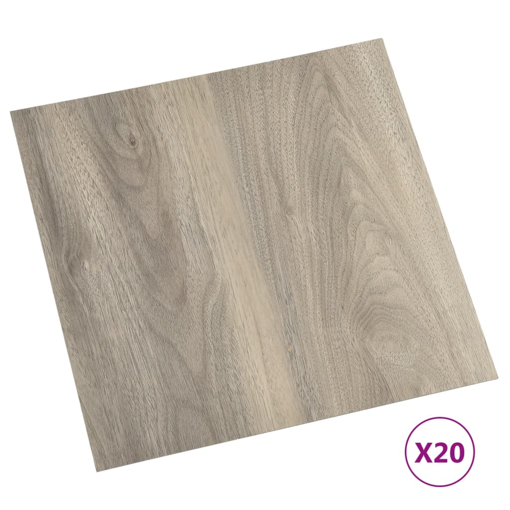 Tarimas de suelo autoadhesivas 20 uds PVC gris taupe 1,86 m²