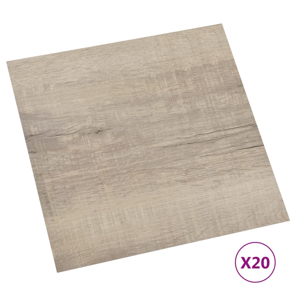 Tarimas de suelo autoadhesivas 20 uds PVC gris taupe 1,86 m²