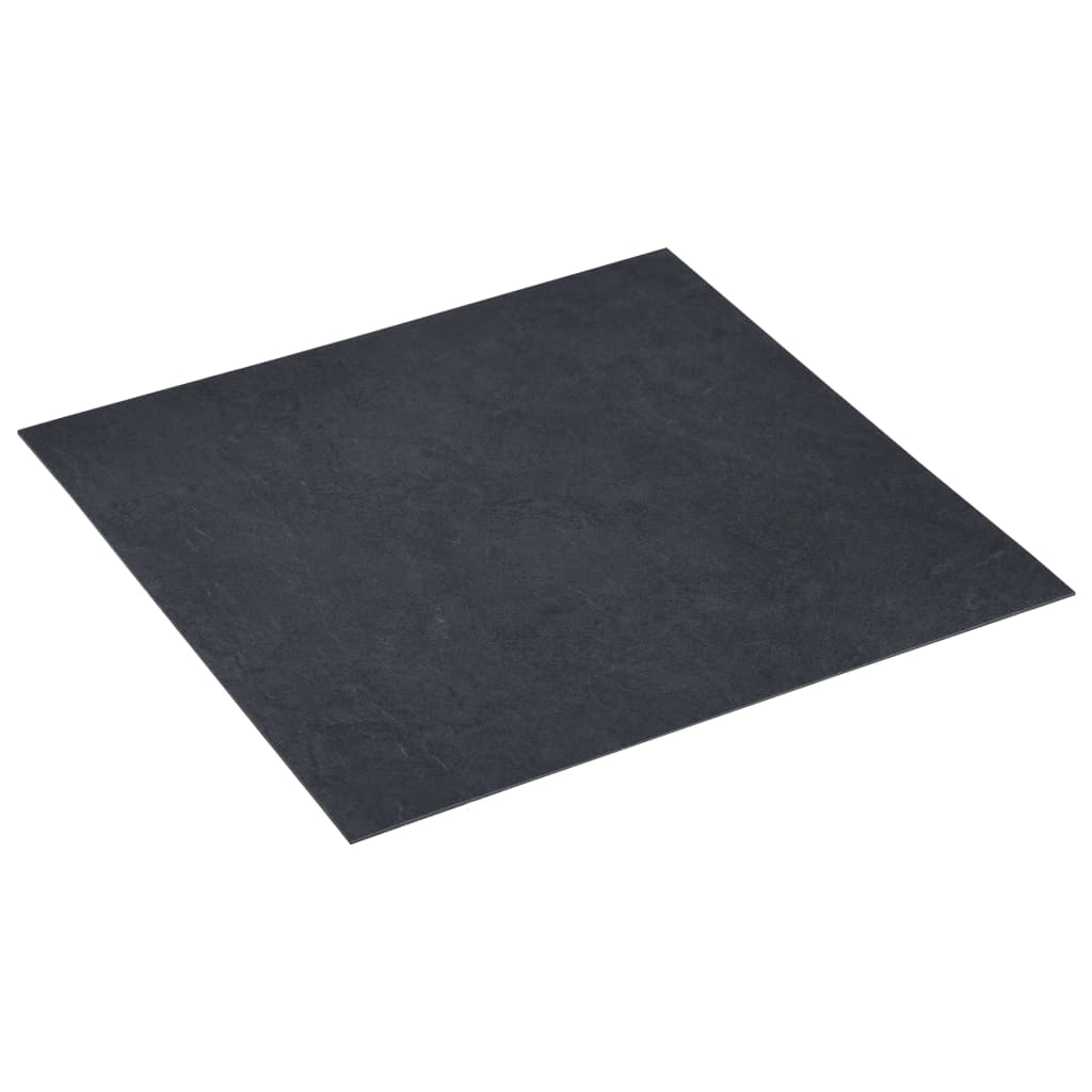 Tarimas de suelo autoadhesivas 20 uds PVC mármol negro 1,86 m²