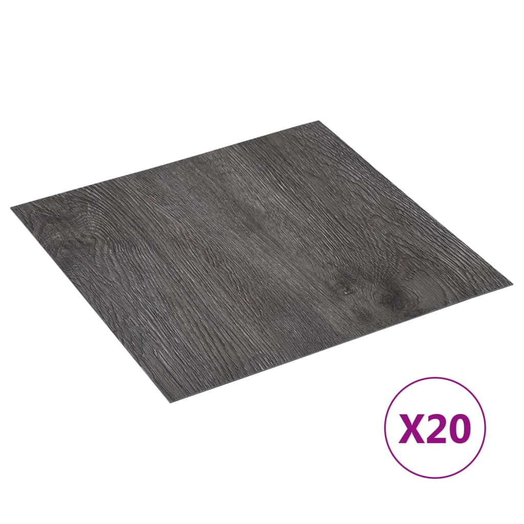 Plataformas de solo auto -adesivo 20 unidades PVC Brown 1,86 m²