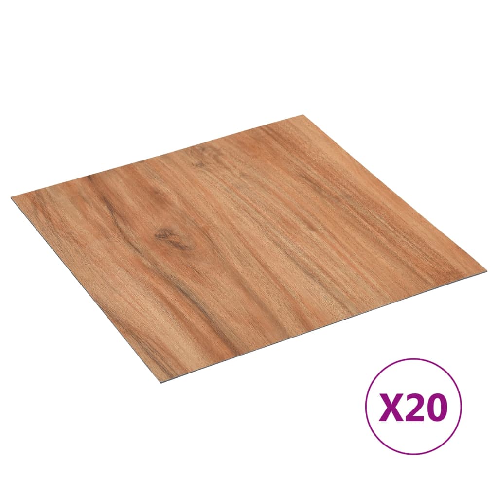 Vetonek Tarimas de suelo autoadhesivas 20 uds PVC natural 1,86 m²