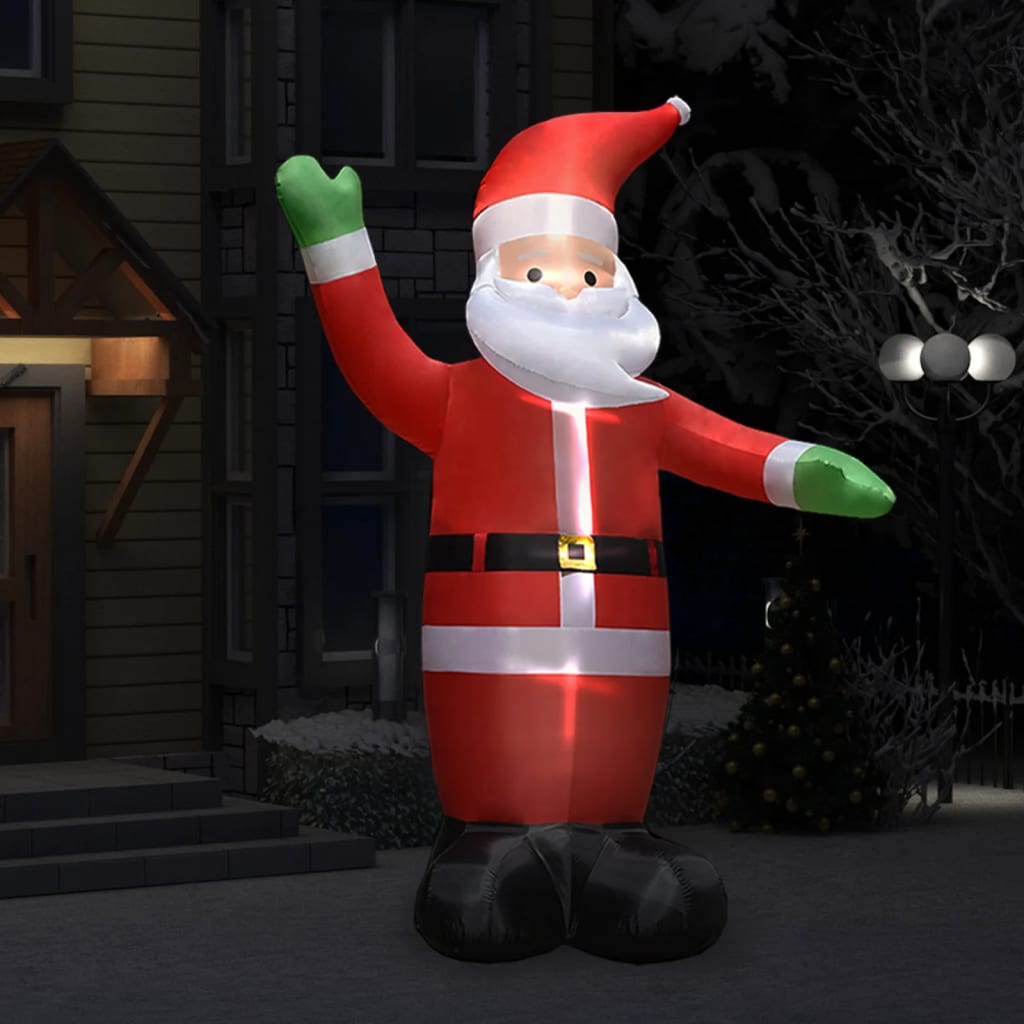 Vetonek Papá Noel inflable con LEDs decoración navideña IP44 3 m