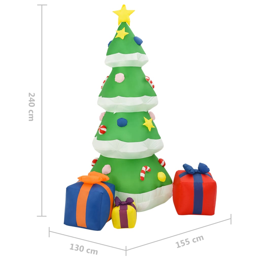 Ornamentos de Natal de Natal e LED externo 240 cm