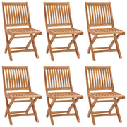 Folding garden chairs 6 units solid teak wood v0155 Vetonek