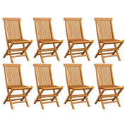Folding garden chairs 8 units solid teak wood v1268 Vetonek