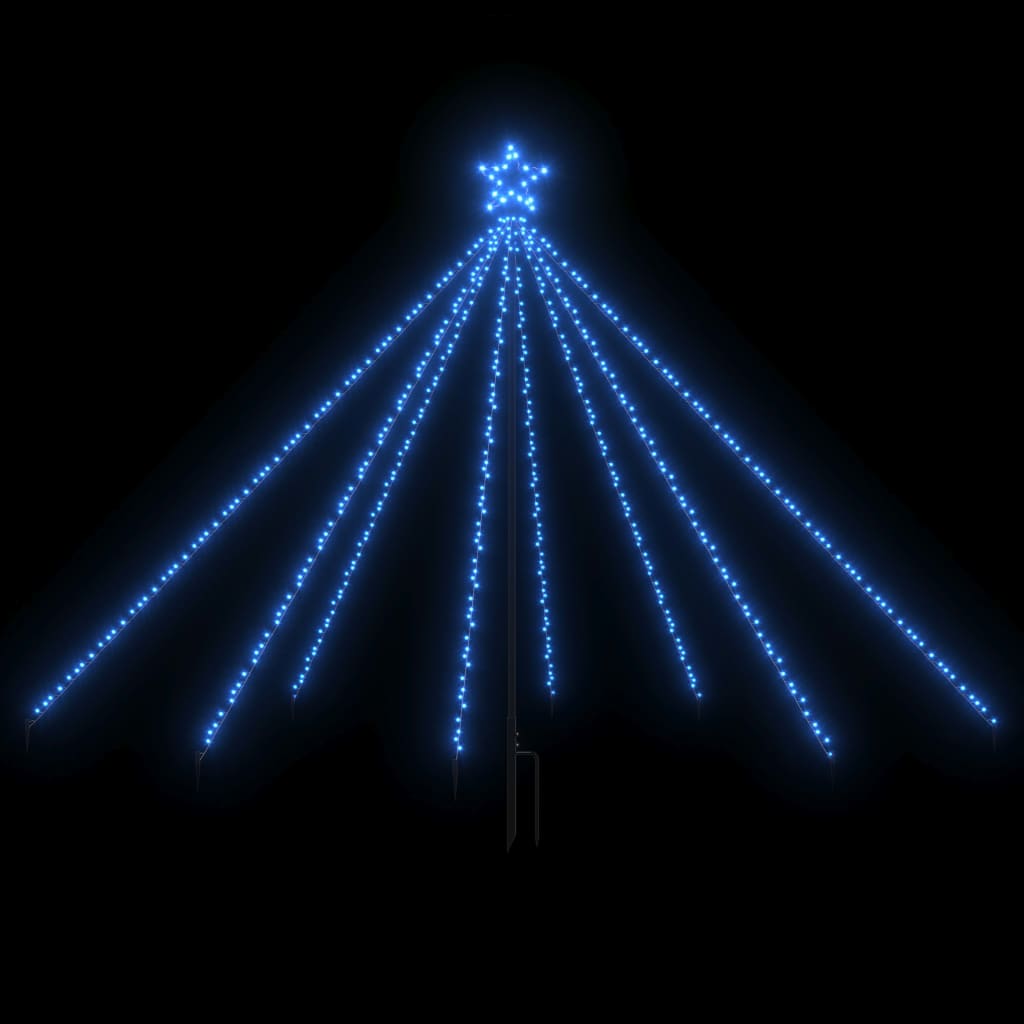 Luces de árbol de Navidad interior 400 LED azul 2,5 m