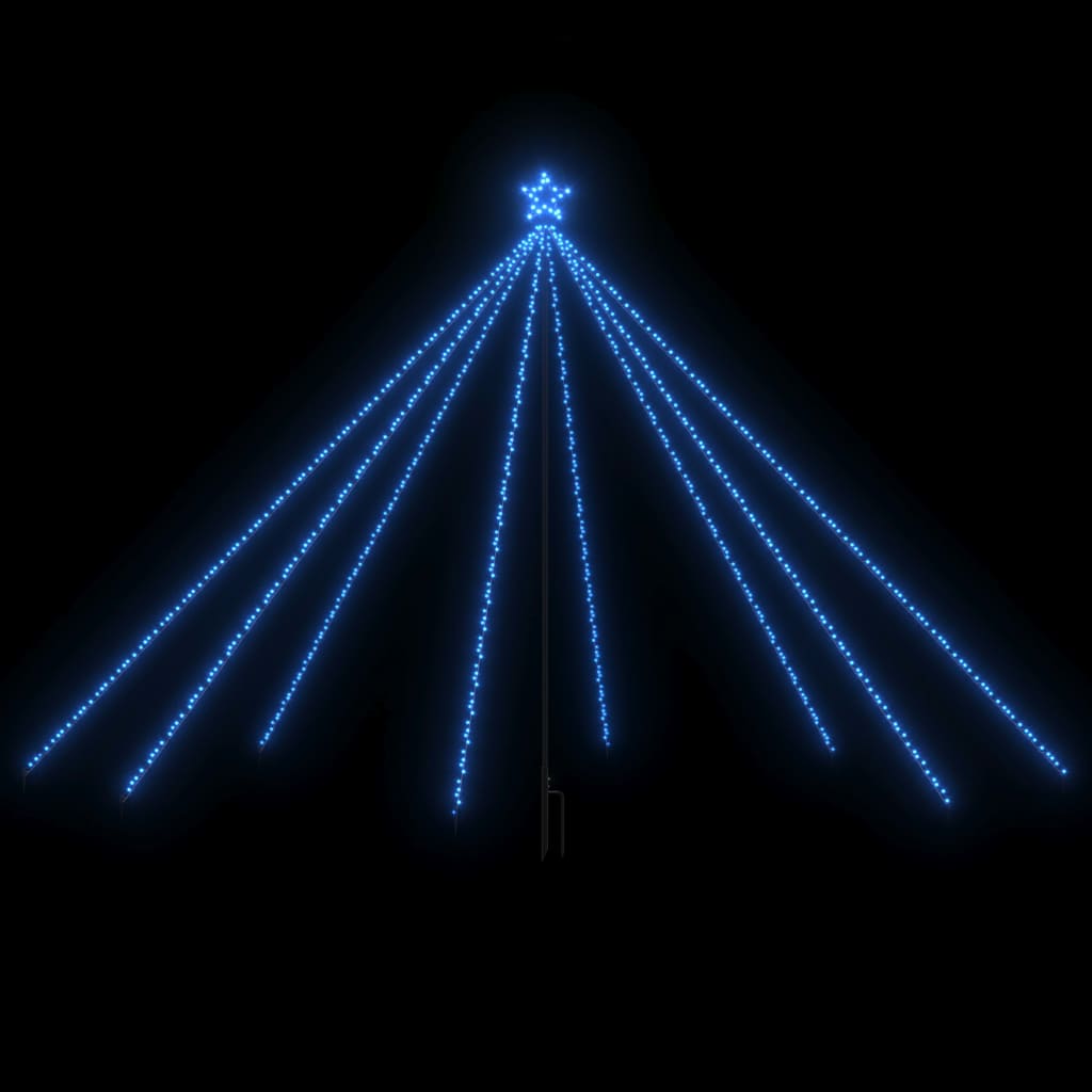 Luces de árbol de Navidad interior 576 LED azul 3,6 m