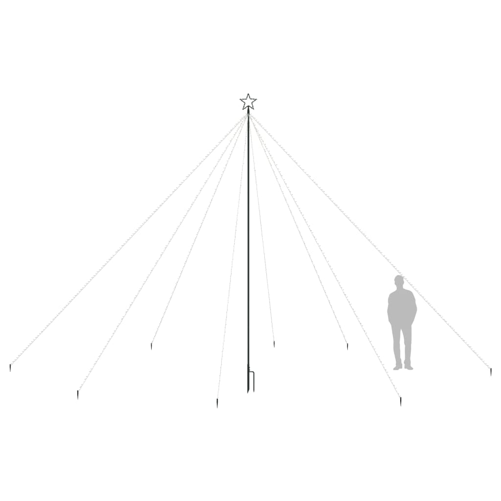 Led árbol de navidad interior/exterior 800 led blanco frío 5 m v3644 Vetonek