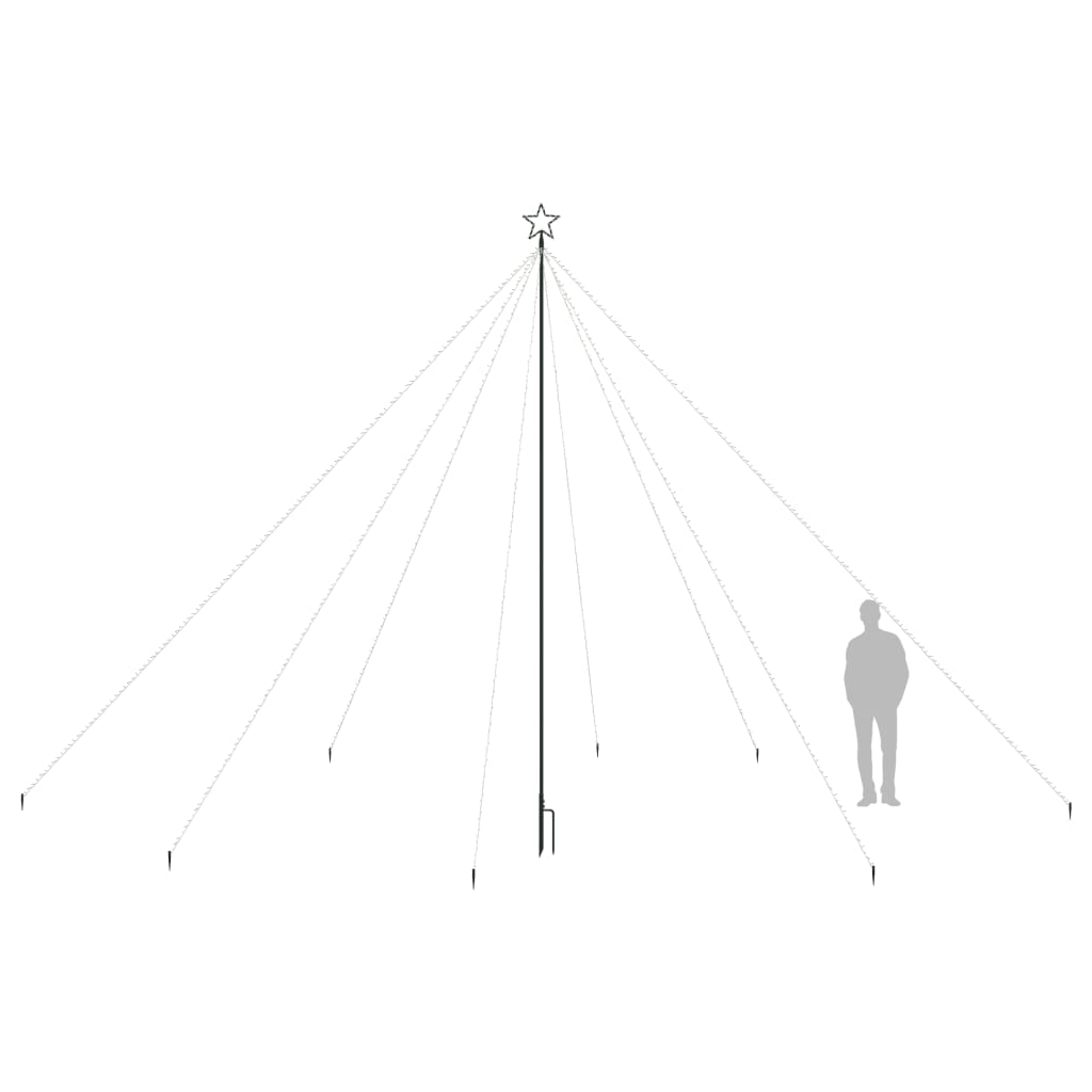 Led árbol de navidad interior y exterior 800 led azul 5 m v3675 - Vetonek