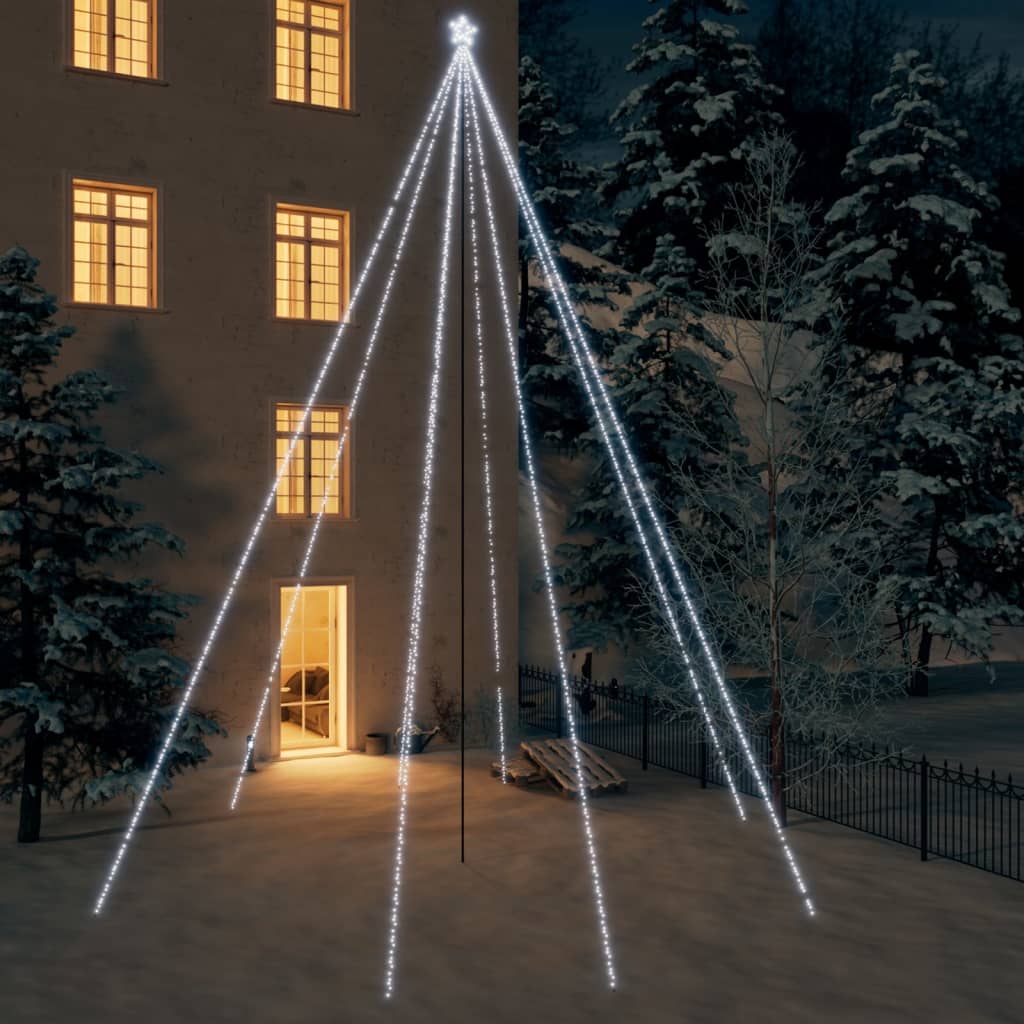 Vetonek Luces árbol Navidad interior/exterior 1300 LED blanco frío 8 m