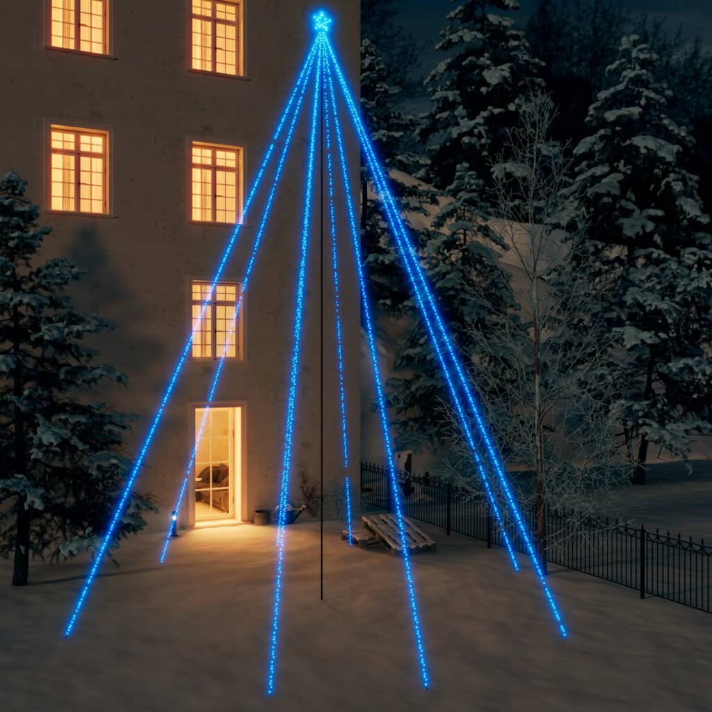 Vetonek Luces árbol Navidad interior/exterior 1300 LED azul 8 m