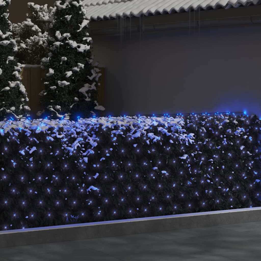 Red de luces de navidad 204 led azul 3x2 m interior/exterior v3880 - Vetonek