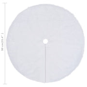 Falda del árbol de navidad blanca 90 cm cuero sintético v5785 - Vetonek
