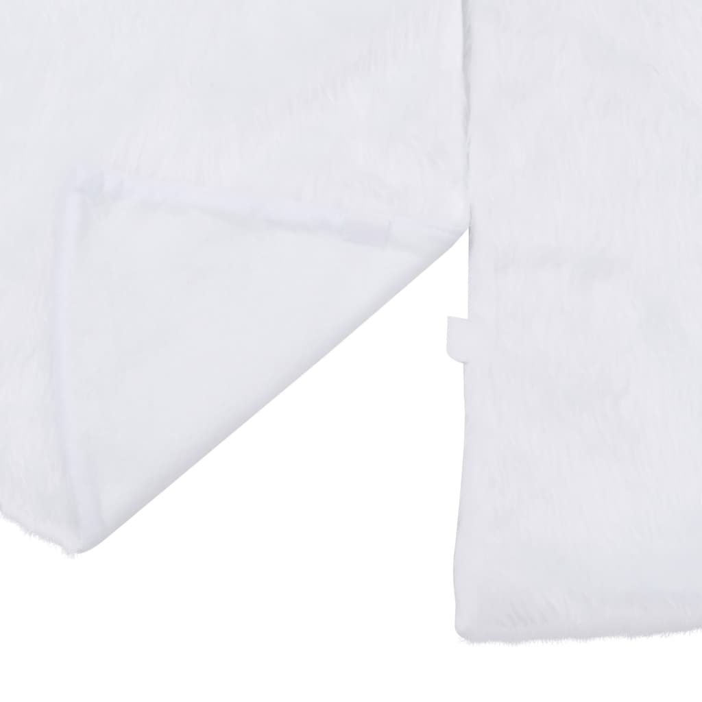 Falda del árbol de navidad blanca 122 cm cuero sintético v5792 - Vetonek