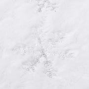 Falda del árbol de Navidad de lujo blanca cuero sintético 122cm - Vetonek