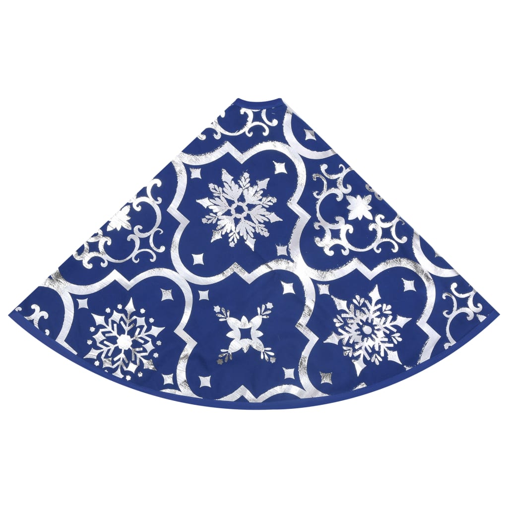 Falda del árbol de navidad de lujo con calcetín tela azul 90 cm v5877 - Vetonek