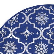 Falda del árbol de navidad de lujo con calcetín tela azul 90 cm v5877 - Vetonek