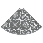 Falda del árbol de navidad de lujo con calcetín tela gris 90 cm v5907 - Vetonek