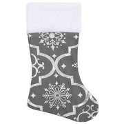 Falda del árbol de navidad de lujo con calcetín tela gris 150cm v5921 - Vetonek