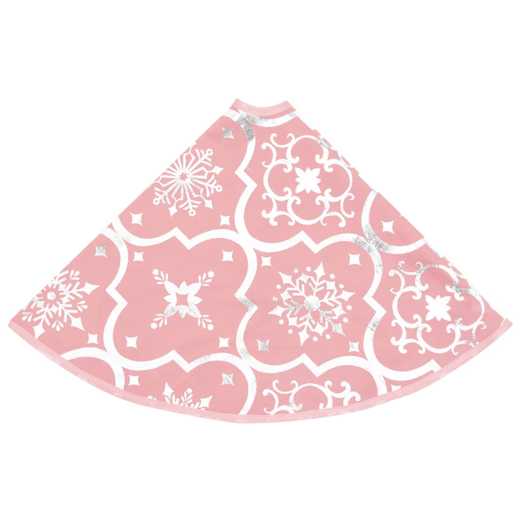 Falda del árbol de navidad de lujo con calcetín tela rosa 90 cm v5938 - Vetonek