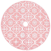 Falda del árbol de navidad de lujo con calcetín tela rosa 122cm v5945 - Vetonek