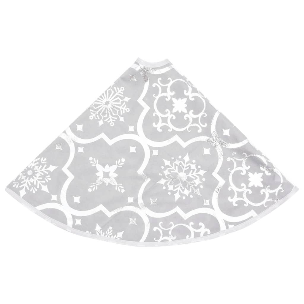Falda del árbol de navidad de lujo y calcetín tela blanco 90 cm v5969 - Vetonek