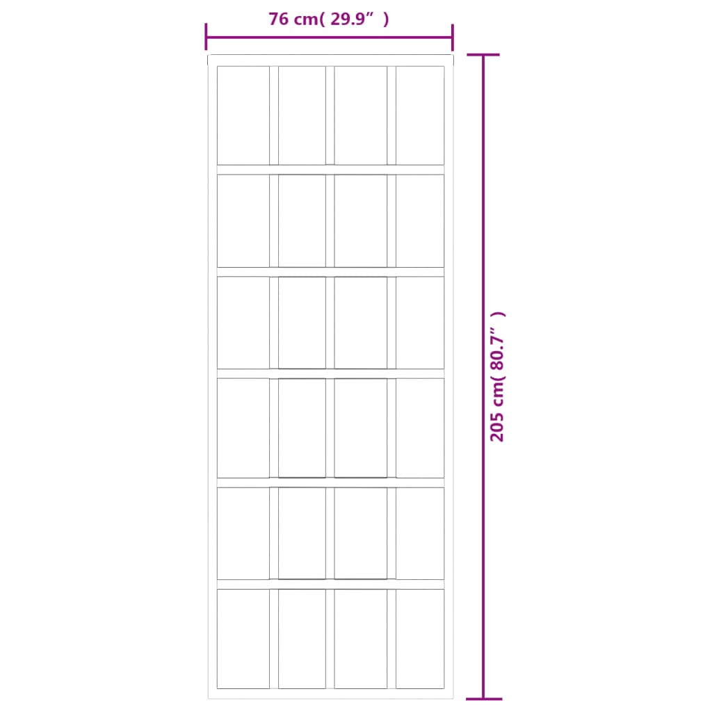 Puerta corredera ESG vidrio y aluminio negra 76x205 cm - Vetonek