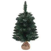 Vetonek Árbol de Navidad preiluminado con luces y soporte verde 60 cm