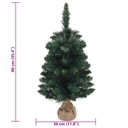 Árbol de navidad preiluminado con luces y soporte verde 90 cm v6324 Vetonek
