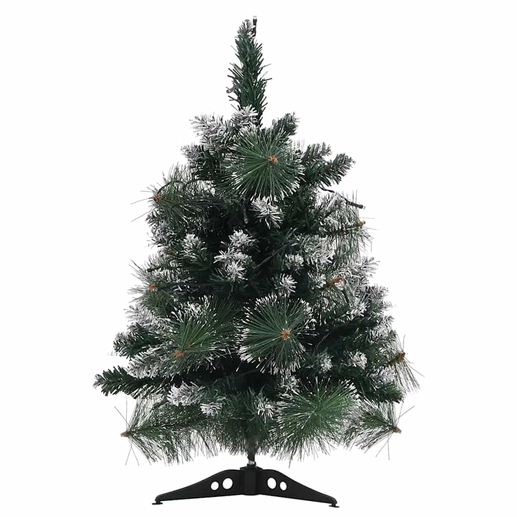Árbol de navidad preiluminado con luces y soporte verde 60 cm v6331 - Vetonek