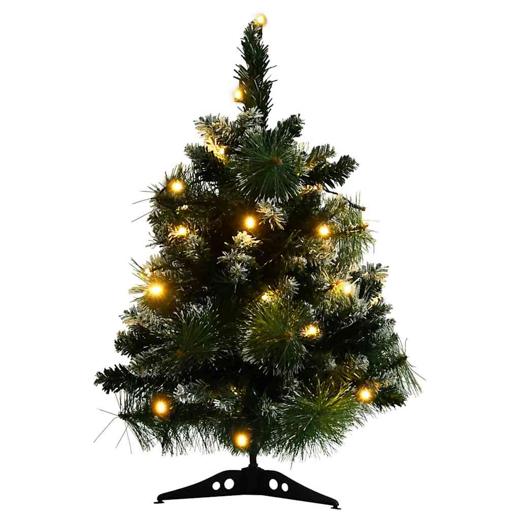 Árbol de navidad preiluminado con luces y soporte verde 60 cm v6331 - Vetonek