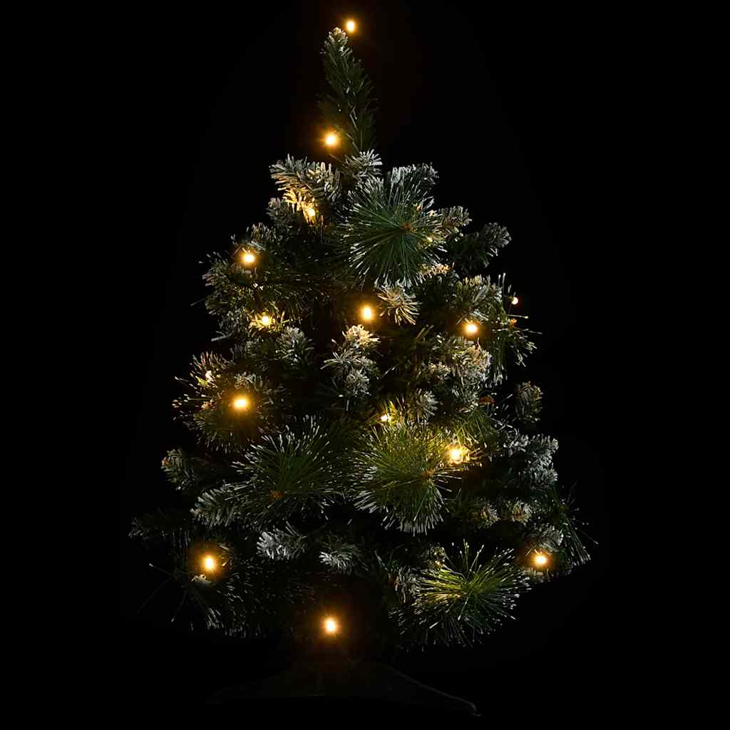 Árbol de navidad preiluminado con luces y soporte verde 60 cm v6331 - Vetonek