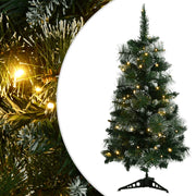 Árbol de navidad preiluminado con luces y soporte verde 90 cm v6348 Vetonek