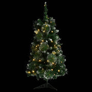 Árbol de navidad preiluminado con luces y soporte verde 90 cm v6348 Vetonek