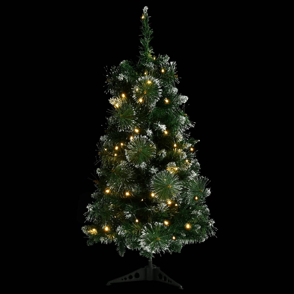 Árbol de navidad preiluminado con luces y soporte verde 90 cm v6348 Vetonek