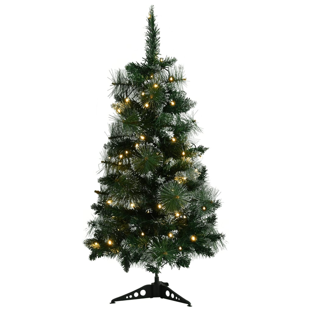 Árbol de navidad preiluminado con luces y soporte verde 90 cm v6348 - Vetonek