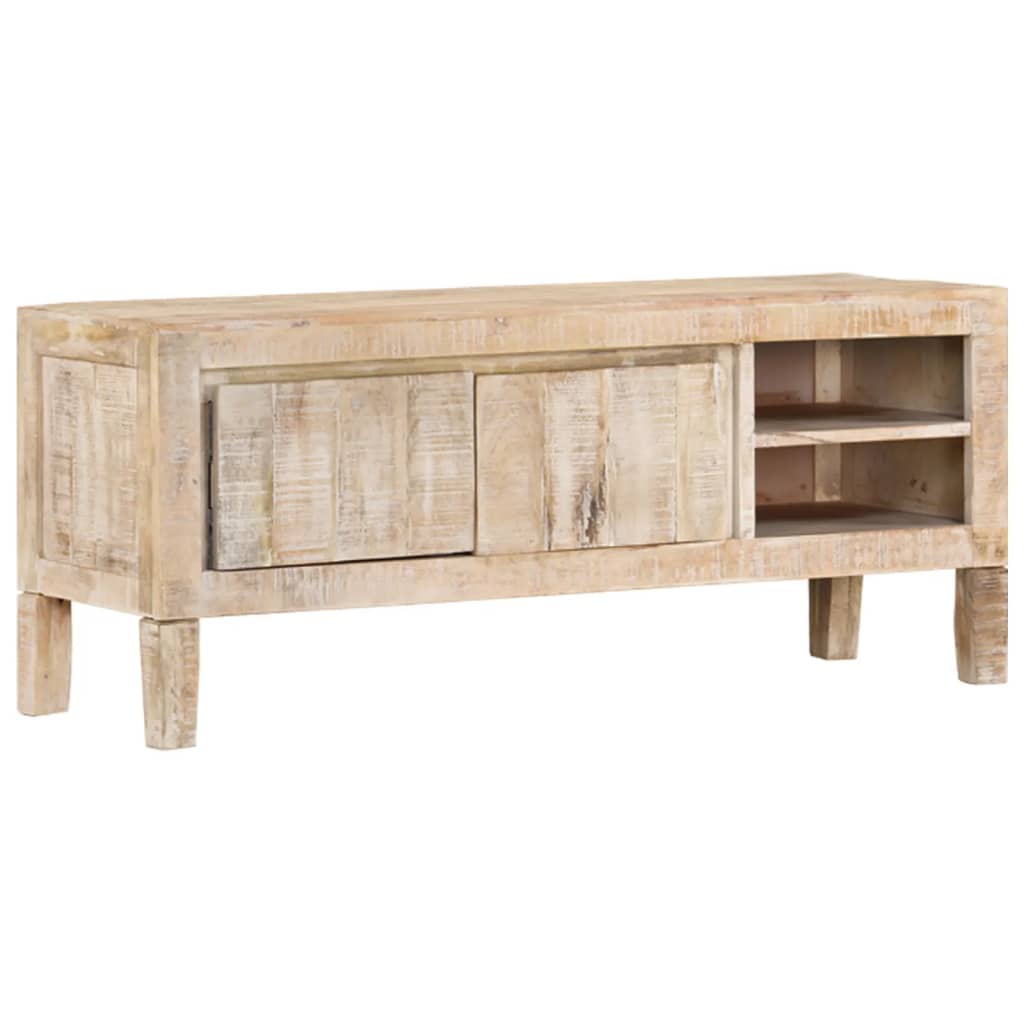 Vetonek Mueble de TV madera maciza de mango 110x35x46 cm