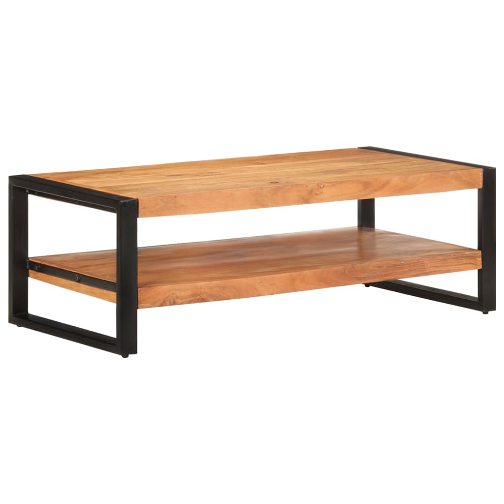 Vetonek Mesa de centro de madera maciza de acacia 120x60x40 cm