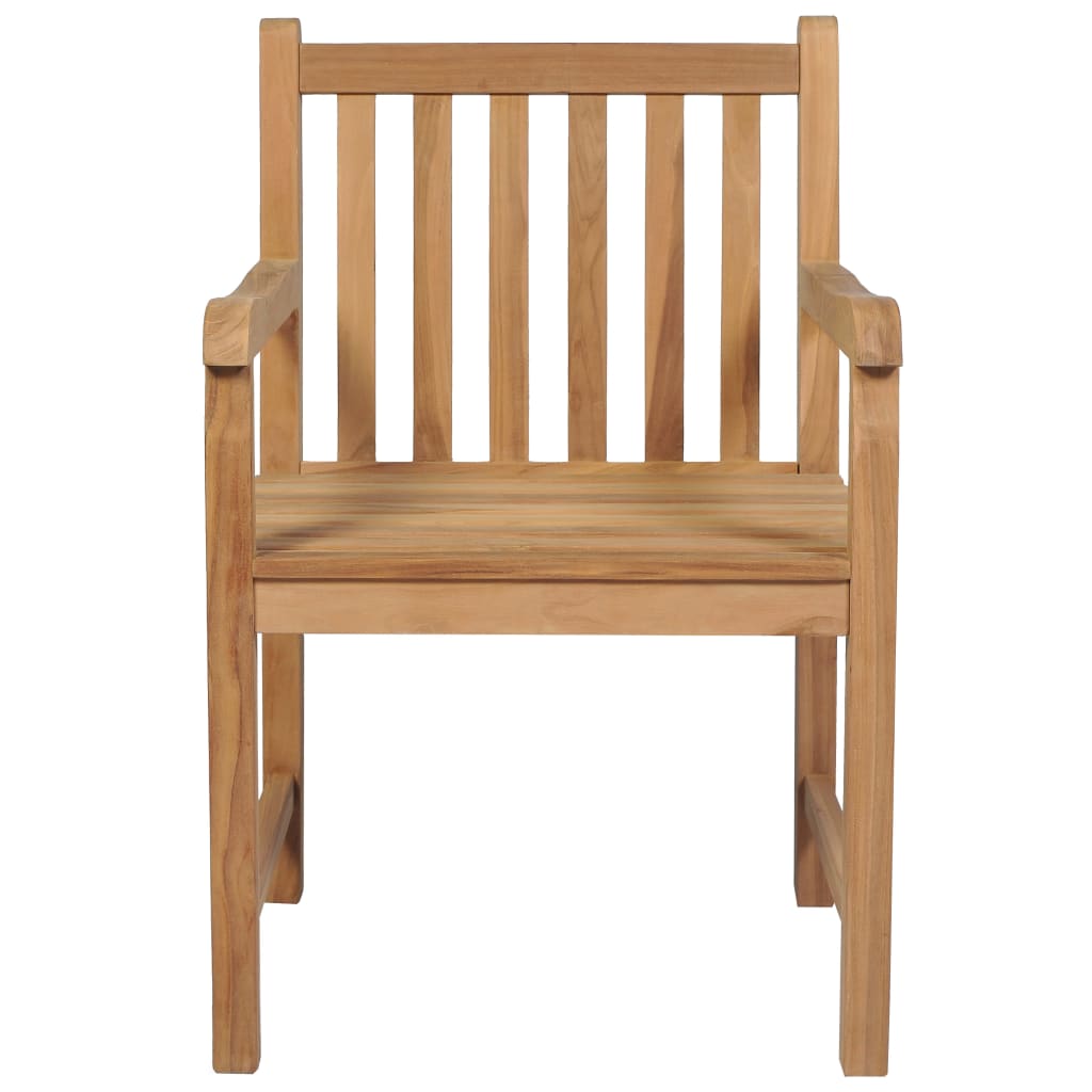 Garden chairs 8 units solid wood of teak taupé cushions