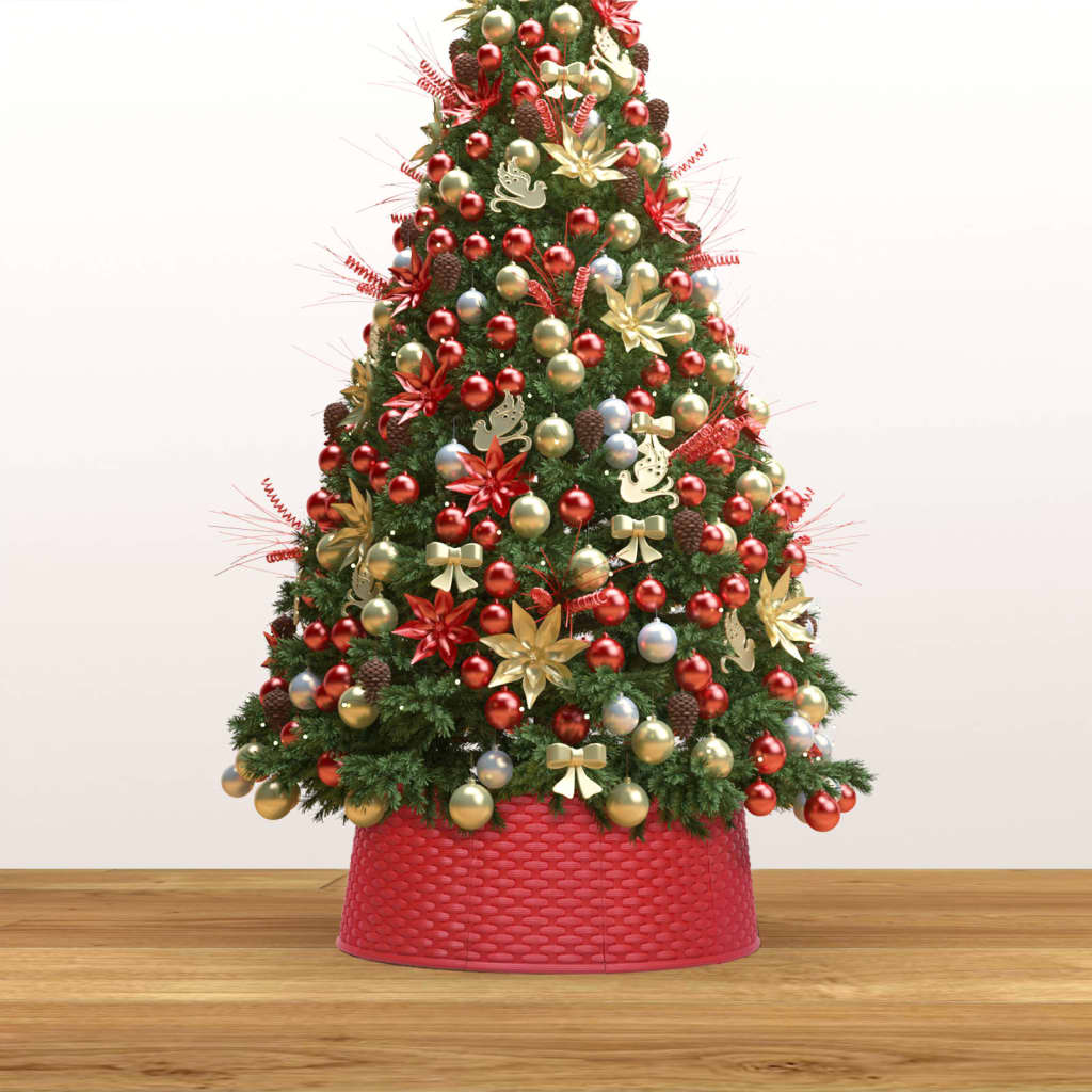 Falda del árbol de Navidad roja Ø54x19,5 cm vidaXL