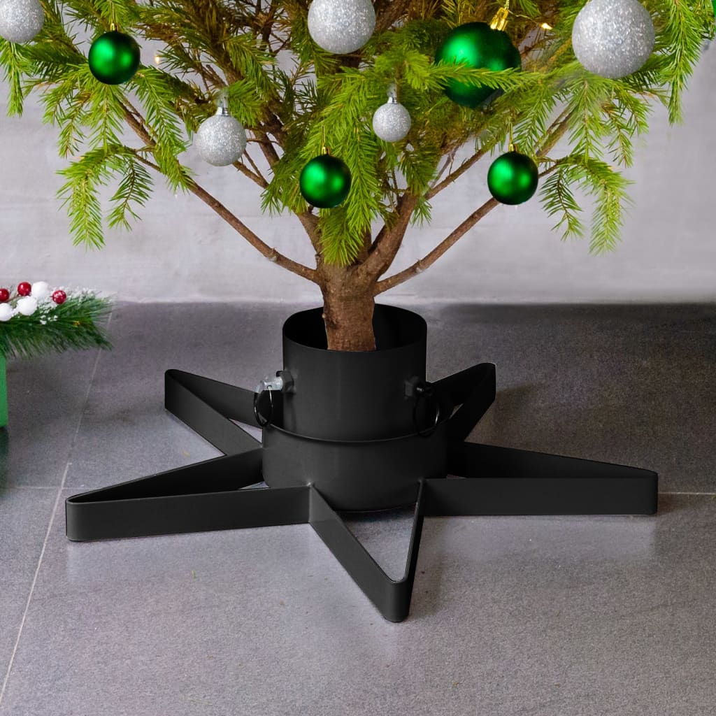 Vetonek Soporte para árbol de Navidad negro 47x47x13,5 cm