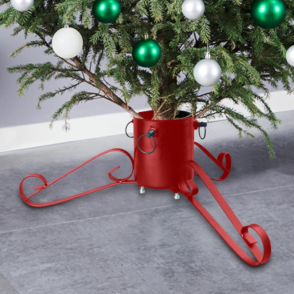 Vetonek Soporte para árbol de Navidad rojo 58x58x21 cm