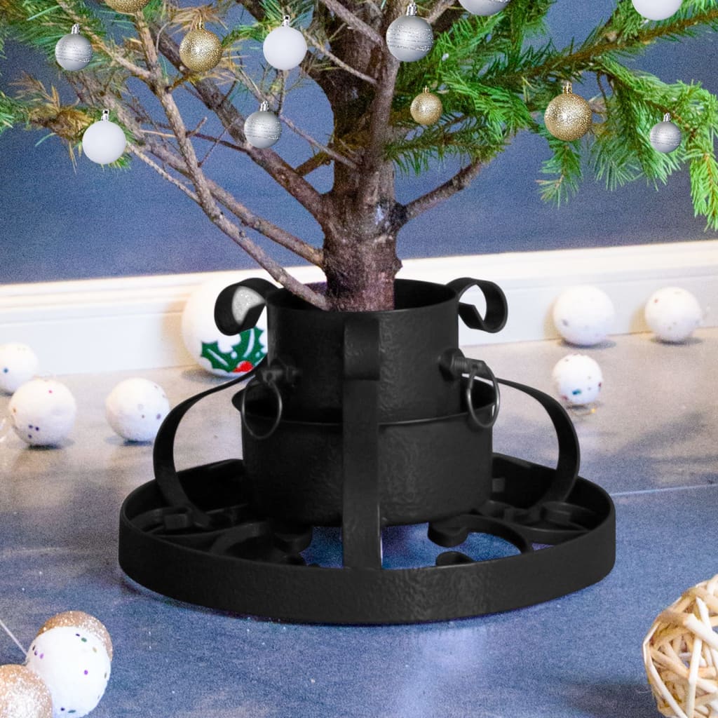 Vetonek Soporte para árbol de Navidad negro 29x29x15,5 cm