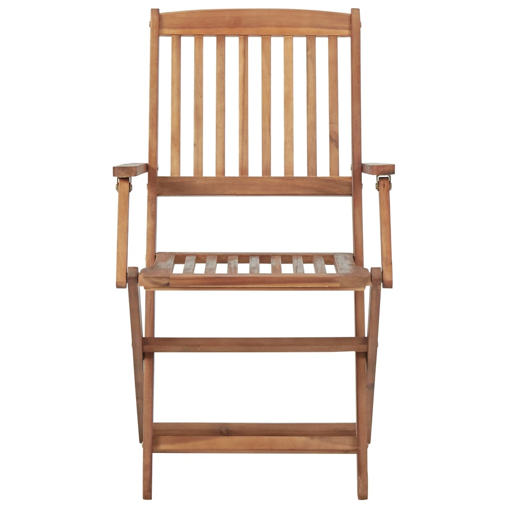 Folding exterior chairs 6 units solid wood acacia