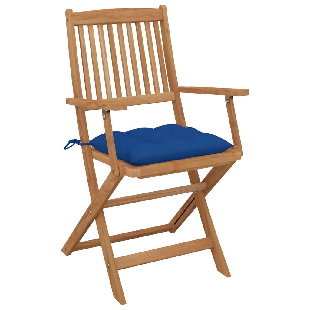 Folding Garden Chairs 6 UDS Y Cushions Maciza Acecia