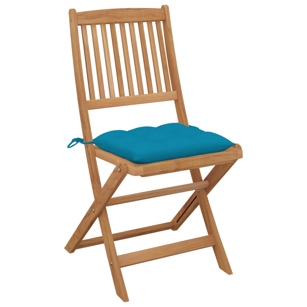 Folding Garden Chairs 6 UDS Y Cushions Maciza Acecia